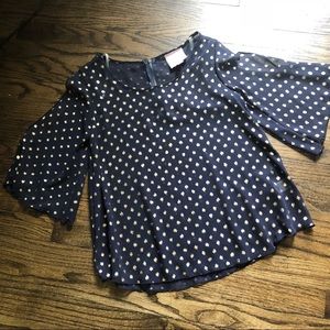 Navy and Gold Romeo & Juliet Top